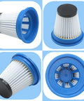 4 Pack 520280 HEPA Filter Replacement Easy Swap for DS1030 Cordless Stick Vacuum Cleaner, blue filter multiple views
