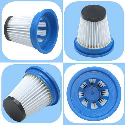 4 Pack 520280 HEPA Filter Replacement Easy Swap for DS1030 Cordless Stick Vacuum Cleaner, blue filter multiple views