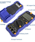 Bluetooth Digital Multimeter 20000 Counts True RMS Auto Range With Data Logger Thermometer showing display and features