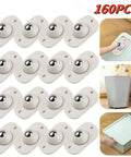 Self-Adhesive 360-Degree Caster Wheel Set Stainless Steel With ABS Slick Quiet Glide for trash cans and storage in 160 pieces