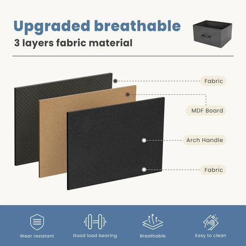 Nightstand With Two Fabric Drawers, Compact Bedside Table For Bedroom Or Dorm Room, 20 Inch Tall End Table With Ample Storage, Classic Black Finish, Versatile Small Dresser For Night Gear And Must Have Essentials featuring upgraded breathable 3-layer fabric material.