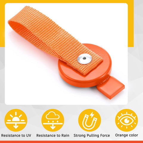 Orange surge brake lockout key with nylon fabric strap for UFP boat trailers