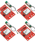 4 Pack Dual Mode GPS Module With GLONASS NEO-6M Chip, High Sensitivity -161dBm, Ceramic Antenna, Red, for Arduino and Raspberry Pi