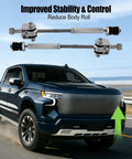 Adjustable Sway Bar End Link Kit For 4 To 6 Inch Lifted Trucks Fits Silverado GMC Sierra heavy-duty forged steel on a lifted truck