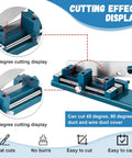 PVC Wire Duct Cutter Tool For Open Slot Duct And Cover Cutting, 45 Degree And 90 Degree Angles, Cutting Effect Display