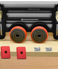 Precision Table Saw Guide Featherboard With Sliding Blocks And Double Wheel Bearing Roller for smooth woodworking cuts.