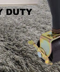 Heavy Duty Bed Frame Casters With Locking Wheels Set Of 4 With Socket Inserts And Metal Stem on carpet, close-up view