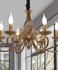 Rustic 6 Light Chandelier With Antique Bronze Finish That Rocks French Country Vintage Pendant Light Fixture