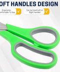 Close-up of 24 Pack Bulk 8 Inch All Purpose Heavy Duty Scissors Workhorse For Office School And Home With Stainless Steel Blades And Soft Grip Handles Right And Left Handed Durable Cutting Tools