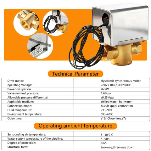 Automatic Drain Electric Ball Valve For 240V Steam Generator System Brass Replacement Part 5GA ADD 240 product info