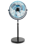 Front view of 18 Inch High Velocity Pedestal Fan With Adjustable Height, Heavy Duty Metal Standing Fan, 3 Speed Settings