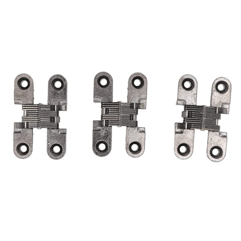Invisible 180 Degree Zinc Alloy Cross Hinge For Cabinets And Jewelry Boxes Mini Door Lock Hinge With No Visible Hardware Heavy Duty 22Lb Load Capacity Long Lasting Black Plated Zinc Easy Install And Over 30000 Uses