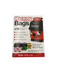 Box of NVM-1CH HepaFlo Dust Bags for Henry and James Vacuum Cleaners Pack of 10 Boss Replacement Bags showing vacuum design.