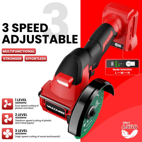 Cordless Cut Off Tool Built To Crush It With 18V Battery System, 18,000 RPM Brushless Motor, 4 Inch Cutting Blades