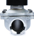 1 Inch 24V AC Stainless Steel Electric Solenoid Valve Normally Closed For Air Water Fuel With Viton Seals front view