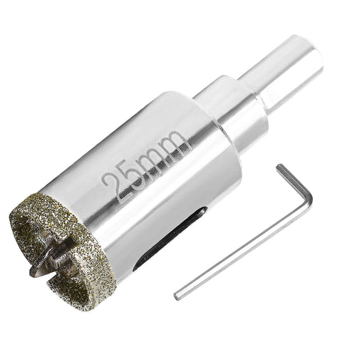 Qjaiune 1-inch diamond hole saw with pilot drill bit, 1-9/16 inch cutting depth, includes Allen wrench