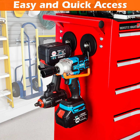 Heavy Duty Magnetic Tool Hooks For Garage And Shop, No Drill Mount, Strong Magnetic Hangers For Tool Chest, 2 Pack