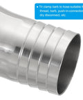 Heavy Duty One And A Half Inch 90 Degree Hose Barb Fitting Stainless Steel 304 Elbow Connector For Pneumatic And Hydraulic Systems Universal Barbed Adapter 38.1 mm Od One Piece close-up