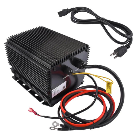Jobsite Ready Hb600 24V 25A Scissor Lift Battery Charger Replacement For Genie Skyjack Jlg Lifts with wiring and power cord.