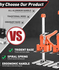 Heavy Duty 2 Pack Furniture Lifter Arms, Labor Saving Arm Jack For Moving Couches And Appliances with ergonomic handle and trident base.