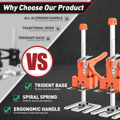 Heavy Duty 2 Pack Furniture Lifter Arms, Labor Saving Arm Jack For Moving Couches And Appliances with ergonomic handle and trident base.