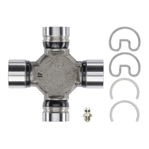 Beefed Up Greaseable Premium Universal Joint 434 For Ford F Series And Classic Ford Models High Grade U Joint With Sealed Bearings Easy Lubrication Long Lasting Durability And Smooth Power Transfer For F 150 And Vintage Country Sedan And Fairlane, steel cross joint with clips