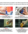 7 In 1 Portable Hardness Tester For Aluminum And Steel Alloys, Superficial Durometer Testing Machine, Leeb Hardness Tester, Hardness Testing Equipment LS252DC, On The Go Metal Material Gauge, with D/DC/DL/C impact devices