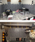 Room decorated with Dark Grey Castle Stone Peel And Stick Wallpaper Roll 20m Self Adhesive Rock Texture Wall Covering