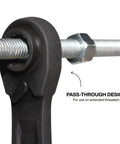 Close-up of Four In One Reversible Ratcheting Box Wrench Set Two Piece Sae Hex Forged Steel, showing pass-through design for threaded rods.