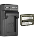 BP-511 BP-511A Lithium Ion Battery With AC Wall Charger for Canon ZR camcorders and EOS Rebels, 2600mAh, foldable plug.