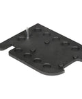Rock Solid Trim Base For Hardwood Lipping Quick Swap Router Adapter tough plastic template, flat with mounting holes.
