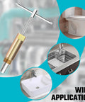 Effortless Half Inch Compression Sleeve Puller Tool For Ferrule Removal Without Damage Corrosion Resistant A3 Steel Fits Into Tight Spaces To Yank Nuts And Ferrules From Pipes In Kitchen Sinks And Bathtubs with images of kitchen and bathroom applications