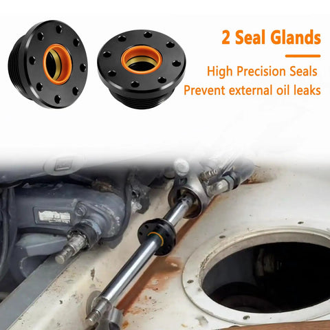 Seal Kit For Hydraulic Steering Cylinders With Pin Wrench HS5157 installed in outboard marine steering cylinder