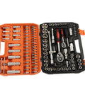 108 Piece Impact Socket Set Built From Chrome Vanadium Steel Heavy Duty Workhorse All In One Wrench And Bit Kit For Car Maintenance