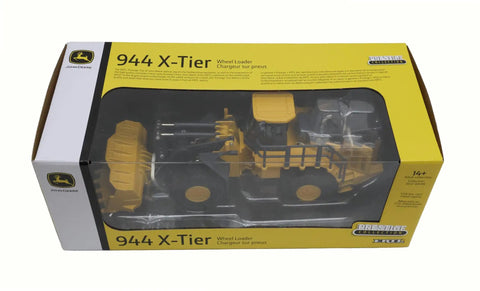 Boxed 944 X Tier Wheel Loader Toy In Prestige Collection 1 To 50 Scale with clear cab, realistic detailing, LP82821 visible.