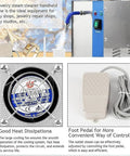 Professional Jewelry Steam Cleaner Turns Old Bling Into Fresh Sparkle In Seconds With Two Liter Stainless Steel Tank for cleaning equipment with foot pedal.
