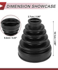 CV Joint Boot Kit Fits Toyota Camry 2007 To 2011 And Highlander 2001 To 2009 Inner Constant Velocity Boot With Clamps Black Rubber Replacement Auto Part Includes 1 Boot 2 Clamps 2 C Type Buckles DIY Friendly Easy Install. black rubber CV boot 10.1cm tall, 8.2cm wide, 2.7cm opening