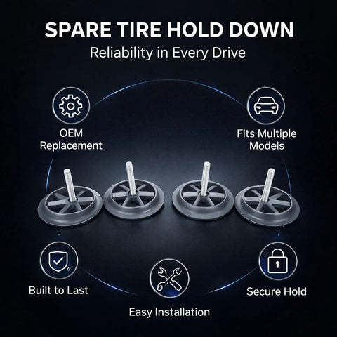 Spare Tire Hold Down Bolt Retainer Clamp Kit For Forte Koup Forte5 And Forte 2013 To 2023 4 Pack Metal Replacement Screws Display