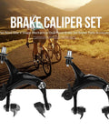 Deadly Smooth Road Bike V Brake Set Featuring Heavy Duty Mechanical Dual Pivot Calipers With Tough Aluminum Alloy Housing, black design.