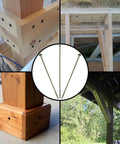 50 Pack Number 14 X 10 Hex Head Timber Screws Heavy Duty Exterior Deck Fasteners in various wood applications and structural supports.