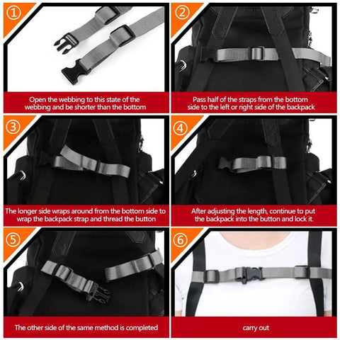 1 Inch Black Plastic Quick Release Parachute Buckles 30 Pack for Backpack Straps and Webbing Belts installation guide