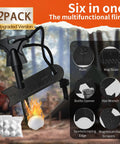 Magnesium Fire Starter With Striker Kit High Temp Ferro Rod Fire Starter Survival Tool With 20 Pack Waterproof Tinder For Camping Hiking Emergency Prep EDC, showcasing multifunctional features.