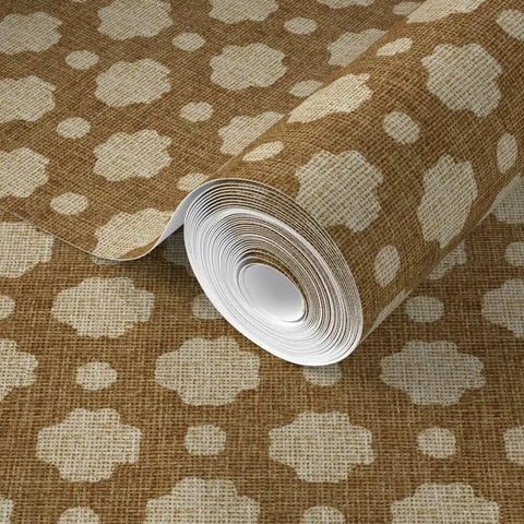 Premium Moroccan Wallpaper Roll With Matte Linen Texture And Hella Durable Non Toxic Finish For Busy Spaces, brown linen texture.