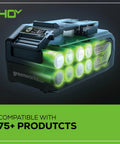 Beast Mode 40V Cordless String Trimmer And Edger, 13 Inch Weed Whacker battery pack showing 40V power compatibility.