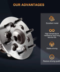 Front Wheel Hub And Bearing Assembly For 2004 2008 Chevy Colorado, 2006 2008 GMC Canyon, 2007 2008 Isuzu I 290 6 Lug 2WD With ABS Direct Fit OE Replacement