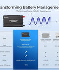 Hella Reliable 700 Watt Pure Sine Wave Inverter 12V To 110V DC AC Converter with specs detail and remote connection.