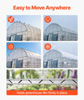 Heavy Duty Greenhouse Wiggle Wire Bundle With Lock Channels And Rustproof Aluminum Clips For No Sweat Poly Film Securing and Dang Tough Shade Cloth Fastening Done Right, showcasing flexibility in varying weather.
