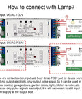 Two Otcboimo WiFi 2-channel actuator controller modules, DC/AC 7-32V input, Tuya smart relay with COM/NO/NC terminals