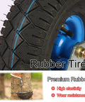 Heavy Duty Beef Pneumatic Rubber Caster Wheels With Swivel Brake Castors Shock Absorbing Industrial Floor Casters 8 Inch tire close-up with tread pattern.