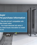 Modern bathroom with High Pressure Rain and Handheld Shower Head System With Valve, 48 Settings, in matte black finish.